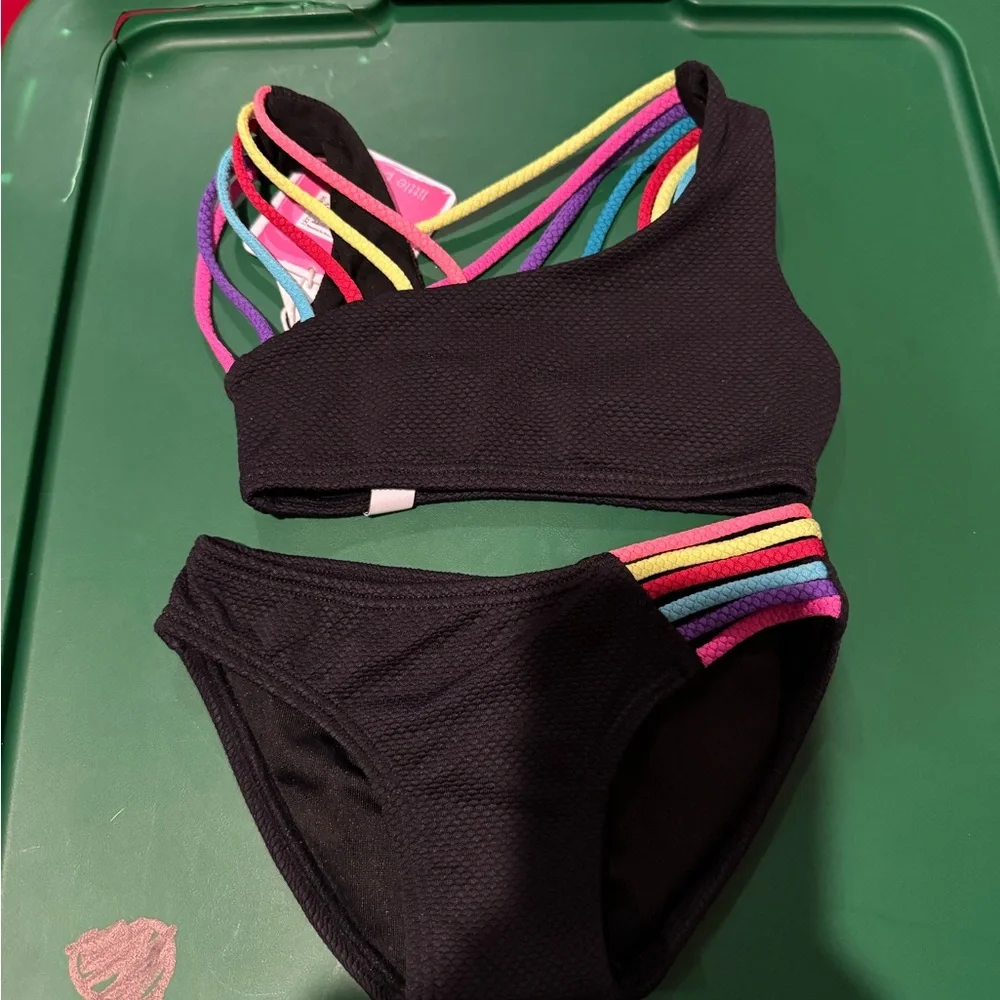 NWT Little Peixoto Girls Olivia Strappy 2‎ Piece Bathing Suit Bikini Swimsuit